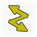 Zigzag Dual Arrow  Icon