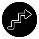 Flecha derecha en zigzag  Icono