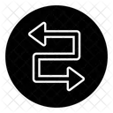 Flechas En Zigzag Izquierda Derecha Flecha Apuntando Flecha Direccional Icono