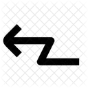 Zigzag Fleche Gauche Icône