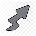 Zigzag Right Corner Arrow  Symbol