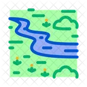 River Landscape Among Icon