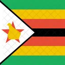 Zimbabue Bandeira Mundo Ícone