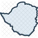 Zimbabwe Country Map Icon