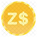 Zimbabwe Dollar Coin Zimbabwe Dollar Gold Coins Icon