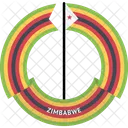 Zimbabwe Pays Drapeau Icône