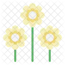 Zinnia Blossom Botanical Icon