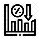Zinsrückgang  Symbol