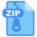 Zip File Document Icon