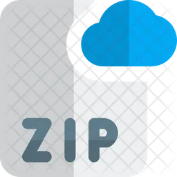 Zip Cloud File  Icon