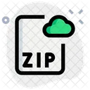 Zip Cloud File  Icon