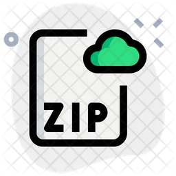 Zip Cloud File  Icon