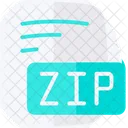 Zip Compressed Archive Flat Style Icon Icon