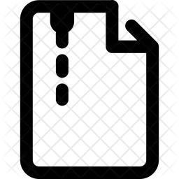 Zip document-broken outline  Icon