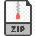 Zip File Document Icon