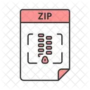 Zip File Data Information Icon
