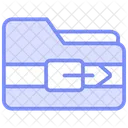 Zip Folder Duotone Line Icon Icon