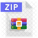 Zip File Flat Icon
