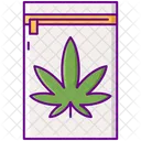 Zip Of Cannabis Weed Baggie Icon