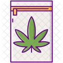 Zip Of Cannabis Weed Baggie Icône