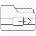 Zip Ordner Thinline Symbol Symbol