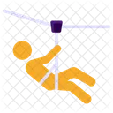 Zipline Flying Fox Adventure Sports Icon