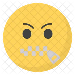 Zipper Emoticon Emoji Icon