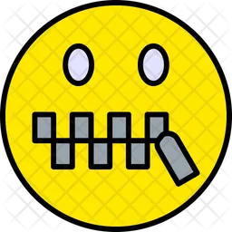 Zipper Mouth Face Emoji Icon