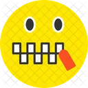 Zipper Mouth Face Icon