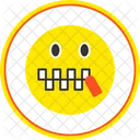 Zipper Mouth Face Icon