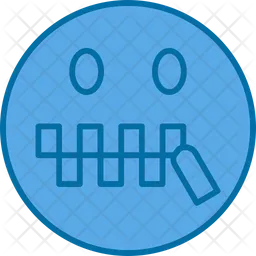 Zipper Mouth Face Emoji Icon