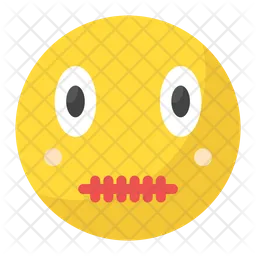 Zipper Mouth Face  Icon