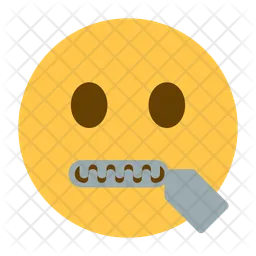 Zipper Mouth Face Emoji  Icon