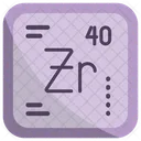Zirconium Chemistry Periodic Table Icon