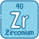 Zirconium Chemistry Periodic Table Icon