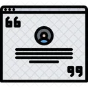 Zitat Website Seite Symbol