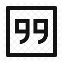 Zitat Nach Unten Quadrat Icon