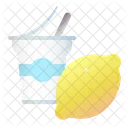 Zitrone Joghurt Limette Symbol