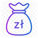 Zloty Geldbeutel  Symbol