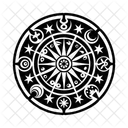 Zodiac Wheel Horoscopic Astrological Icon