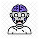 Zombi No Muerto Cerebro Icono