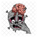 Zombie Craneo Cerebro Icon