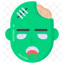 Zombie Scary Face Halloween Mask Icon