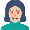 Zombie Scary Woman Icon
