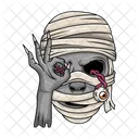 Zombie Head Face Icon