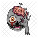 Zombie Brain Mind Icon
