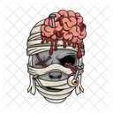Zombie Brain Skull Icon