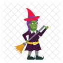 Zombie Broom Broom Cleaning Icon