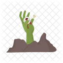 Zombie hand in tombstone  Icon
