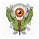 Zombie Hand Eyeball Halloween 아이콘